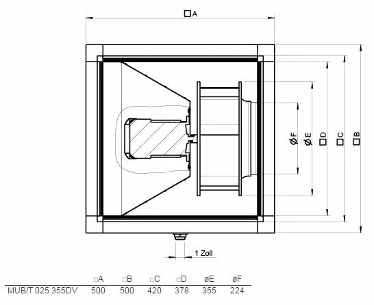 Кухонный вентилятор Systemair MUB/T 025 355DV