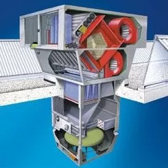 Приточно-вытяжная установка с рекуператором Hoval RoofVent LHW-10