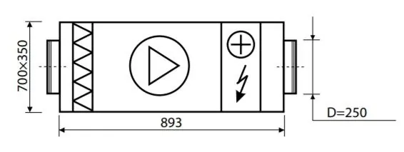 Приточная установка Komfovent Verso S 1300-F-E/9