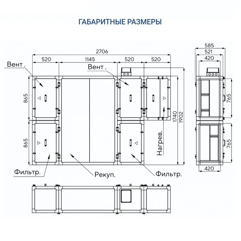 Приточно-вытяжная установка Turkov Zenit Standart S 2050 E