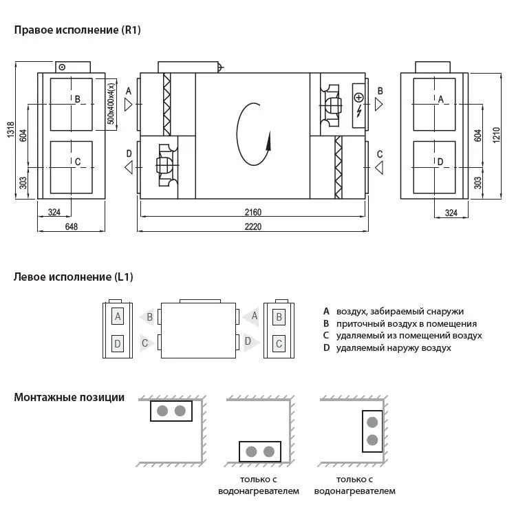 Приточно-вытяжная установка Komfovent Verso R 3000-F-W