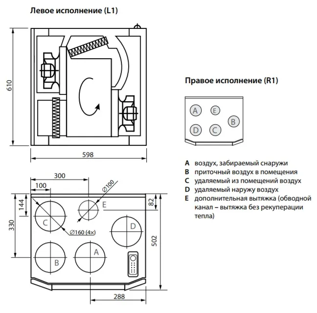 Приточно-вытяжная установка Komfovent Domekt R 300 V