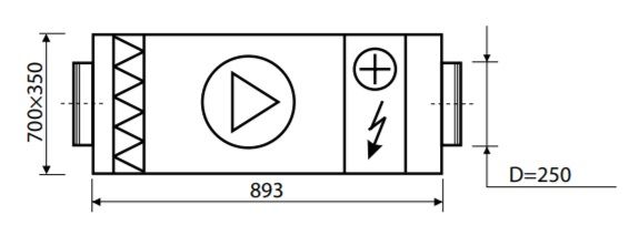 Приточная установка Komfovent Verso S 1300-F-E/9