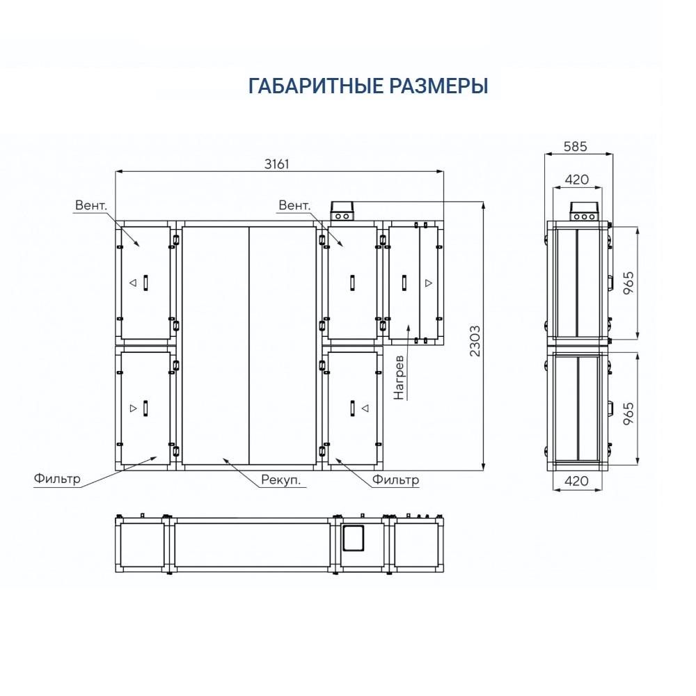 Приточно-вытяжная установка Turkov Zenit HECO S 3100 E