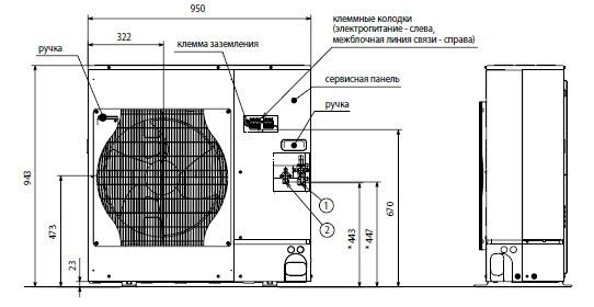 Наружный блок сплит-системы Mitsubishi Electric PU-P71YHAR