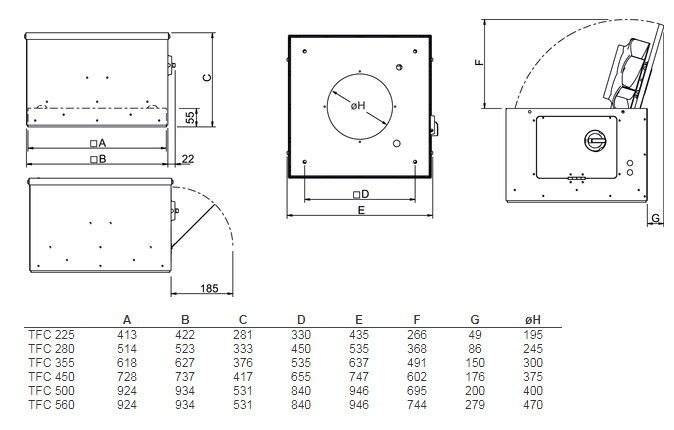 Изображение для товара Systemair TFC 560 S Sileo Red