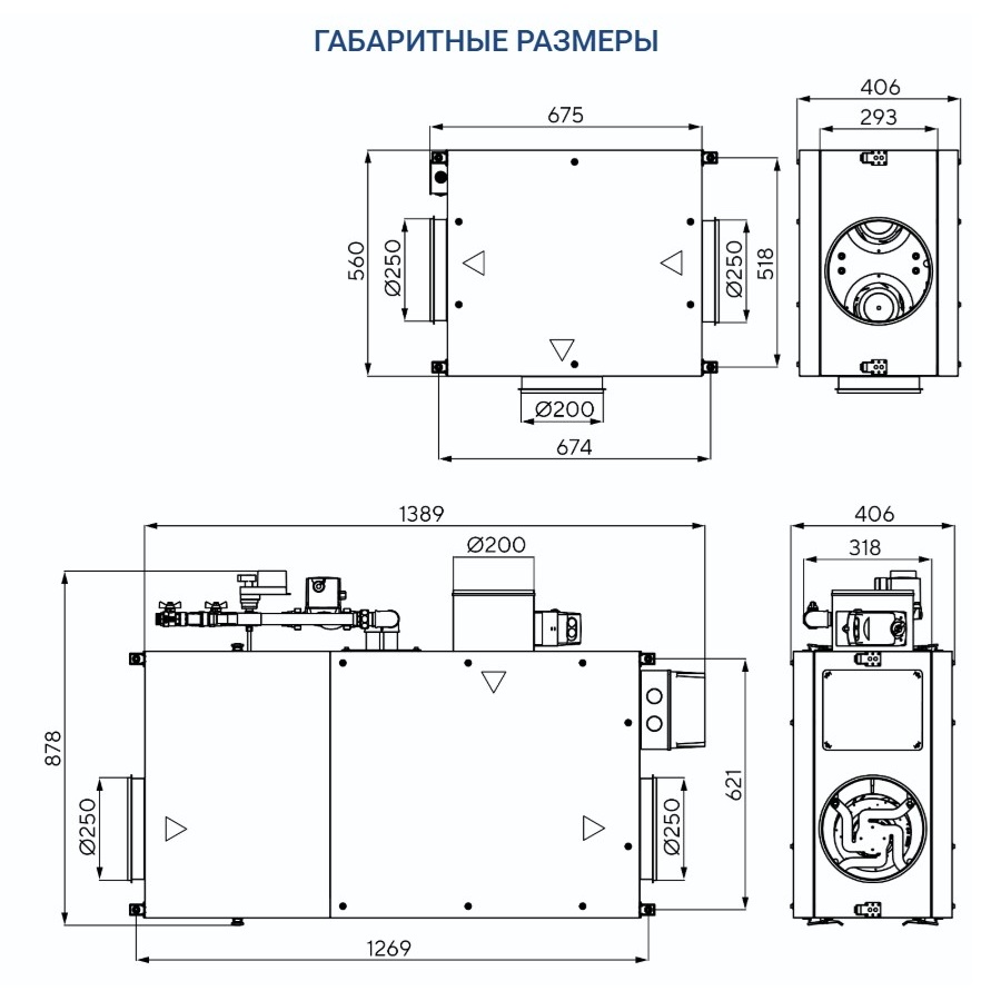 Приточно-вытяжная установка Turkov Capsule pool 1000 W 3R