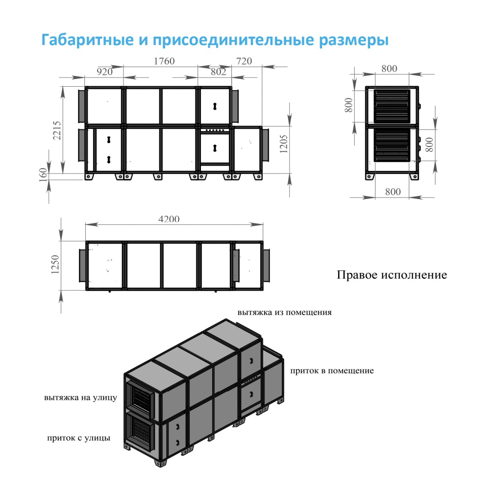 Приточно-вытяжная установка с рекуператором Breezart 8000-C Lux RP PB 22,5