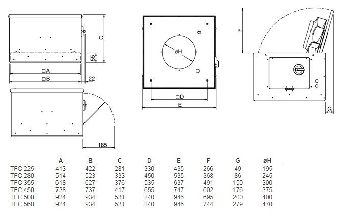 Изображение для товара Systemair TFC 450 P Sileo Black