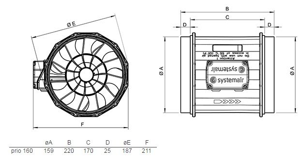 Изображение для товара Systemair prio 160E2
