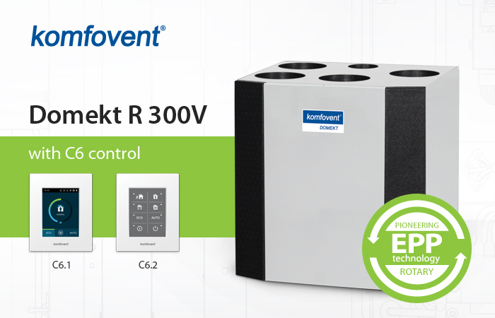 Приточно-вытяжная установка Komfovent Domekt R 300 V