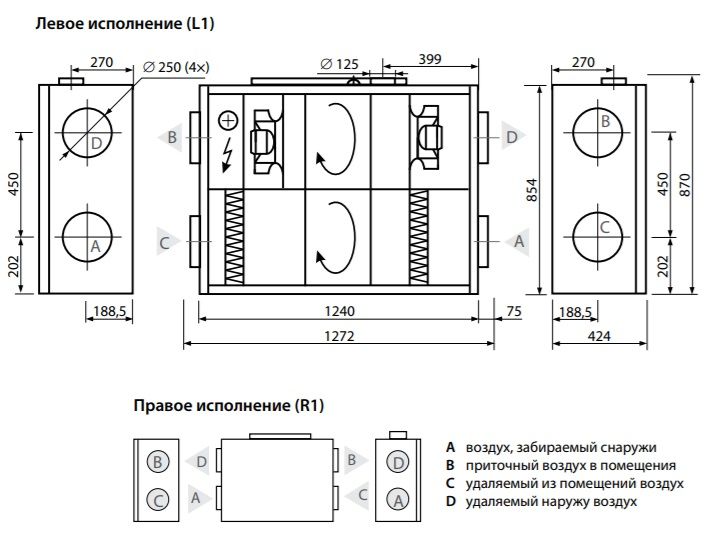 Приточно-вытяжная установка Komfovent Domekt R 700 F