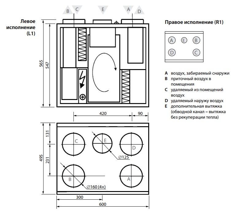 Приточно-вытяжная установка Komfovent Domekt R 400 V
