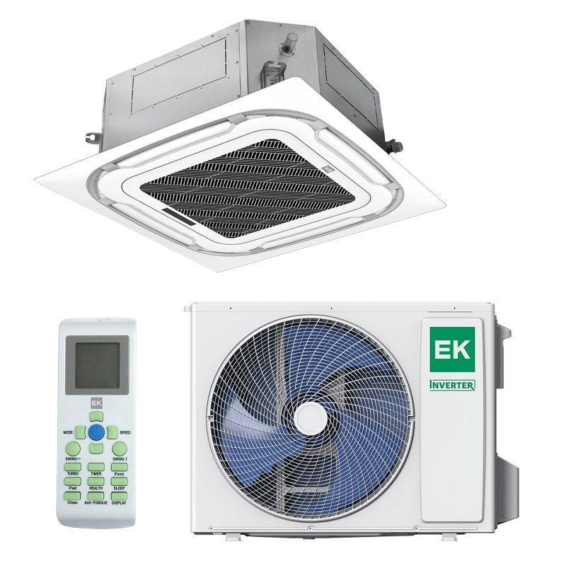 Инверторный кассетный кондиционер (сплит-система) Euroklimat EKCX-50HNN / EKOX-50HNN Инверторный кассетный кондиционер (сплит-система) Euroklimat EKCX-50HNN / EKOX-50HNN