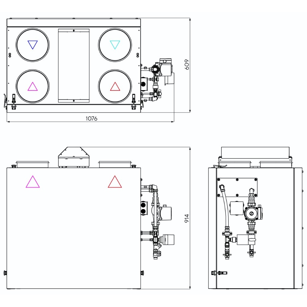 Приточно-вытяжная установка Turkov ORBITA V 600 W2R