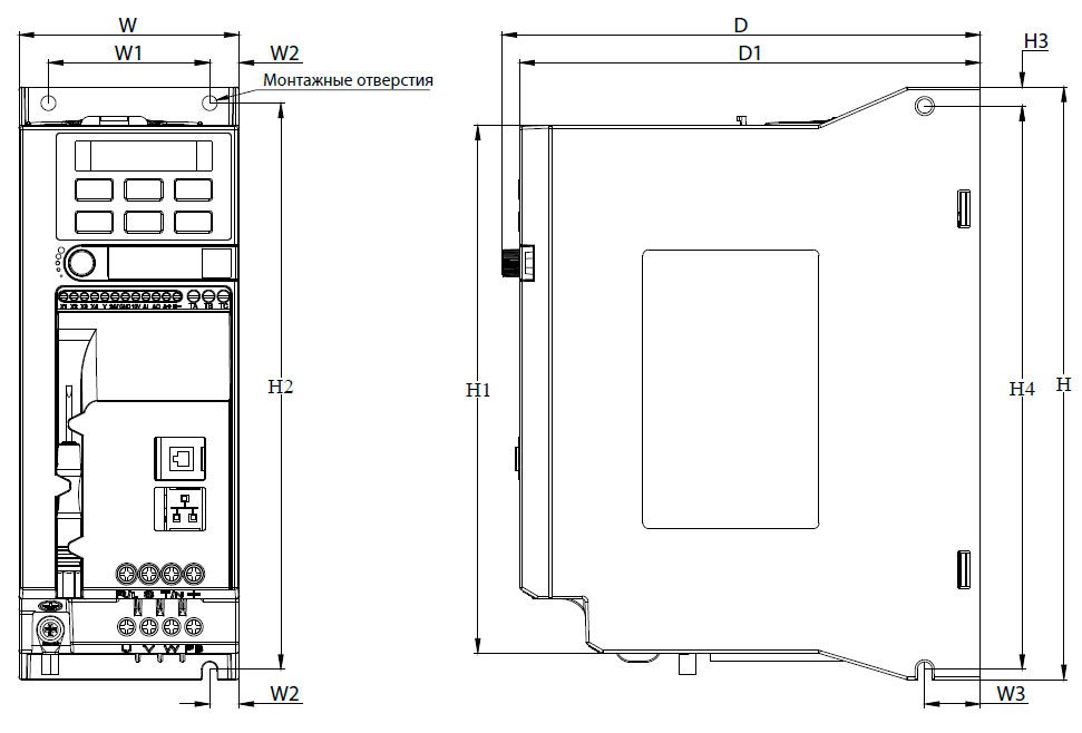 Частотный преобразователь Danfoss VEDA Drive VF-51 2,2 кВт ABA00007