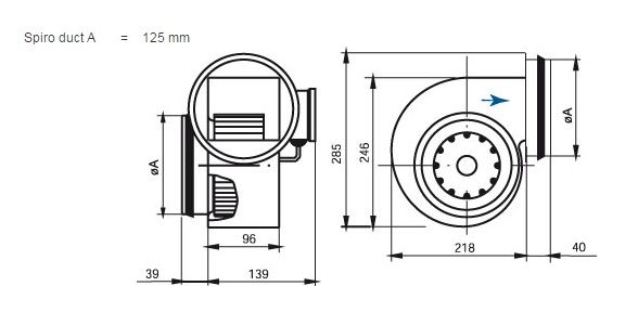 Изображение для товара Systemair CE 140 S-125