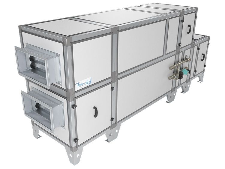 Приточно-вытяжная установка с рекуператором Breezart 2700 Aqua RP W PB AC