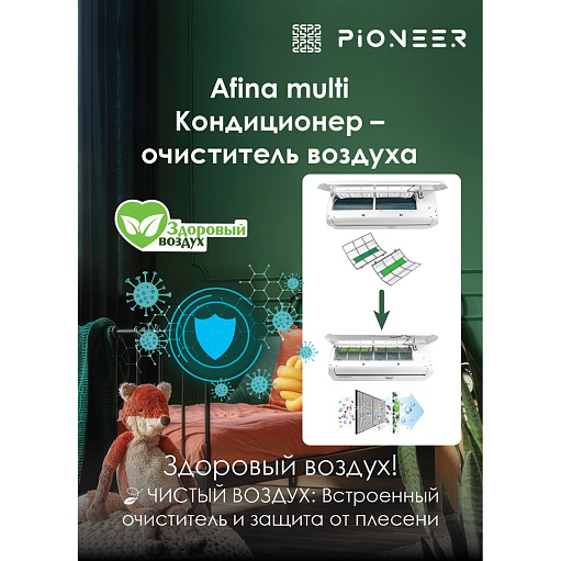 Мульти-сплит-система Pioneer 2MSHD18F / KFRI25FW + KFRI35FW