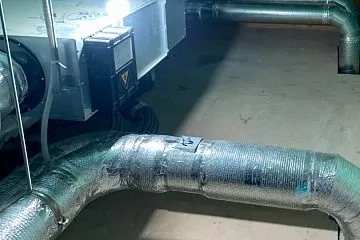 Приточно-вытяжная вентиляция и кондиционирование в фахверке из клееного бруса 451701
