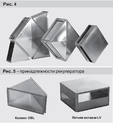 Принадлежности рекуператора